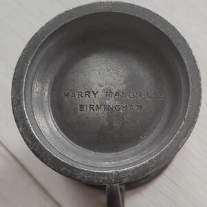 Harry Mason Ltd  Birmingham Pewter Mug 1/6 Gill English Tankard Measure Stamped